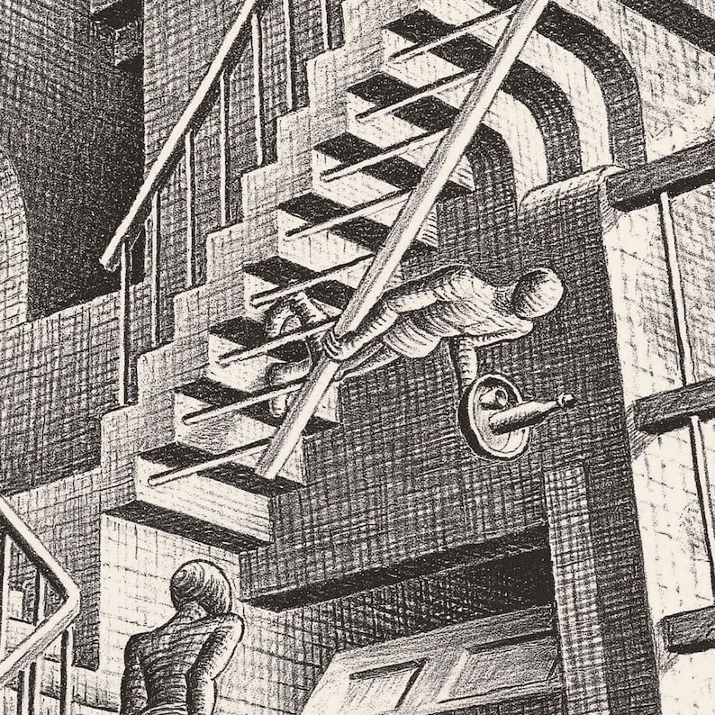 M.C. Escher Relativity High definition Fine Art Giclée Etsy