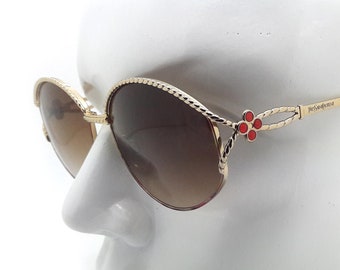 Óculos de sol vintage Yves Saint Laurent 4059 Y252 anos 80 // Óculos de sol femininos YSL dos anos 80