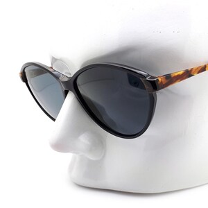 Vintage 80s Black Cat Eye Sunglasses - Elce ALISSON 32 - New Old Stock