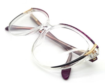 Genuine 1980s Haute Couture 3843-2 Vintage Glasses // Made in France // New Old Stock
