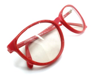 1980s Anglo American Mod 160 RD ST Vintage Red Glasses Frames // Made in England  // New Old Stock Eyeglasses