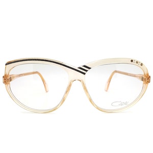 Vintage Cazal Mod 162 Col 177 80s Asymmetric Clear Glasses Frames // 1980s Designer Eyeglasses