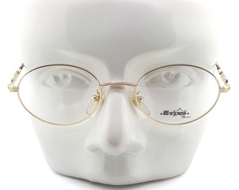 Vintage Sting Oval Glasses Frames: 90s Designer Eyeglasses