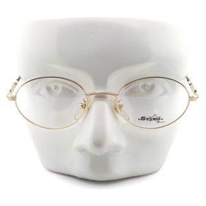 Vintage Sting by Dierre Mod 4104 Col 201 90s Oval Glasses Frames // 1990s Designer Eyeglasses image 1