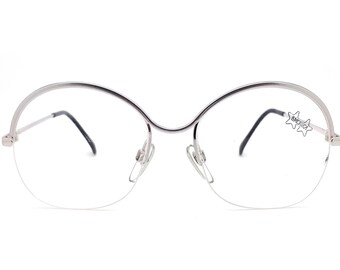 Vintage Luxottica HERA / 3 Chrome 80s Glasses Frames // 1980s Designer Eyeglasses