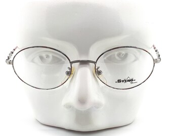 Vintage Sting Oval Glasses Frames: 90s Designer Eyeglasses