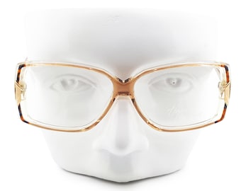 Vintage Haute Couture 3329-5 80s Glasses Frames // 1980s Designer Eyeglasses