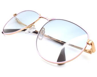 Vintage R + H 4069 F2 80s Sunglasses // 1980s Designer Pink Aviator Sunglasses
