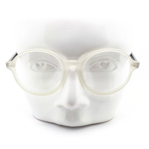 Anglo American 240 Clear Vintage Round Eyeglasses, Glasses Frames // 1980s New Old Stock
