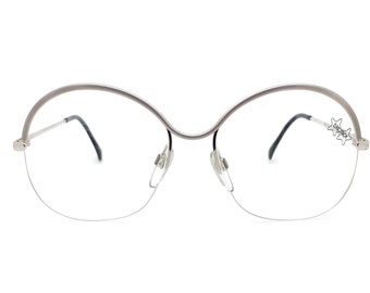 Vintage Luxottica HERA / 3 Silver 80s Glasses Frames // 1980s Designer Eyeglasses