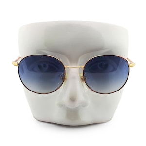 Vintage Sting Mod College AP Col 02 90s Round Sunglasses // 1990s Designer Panto Sunglasses