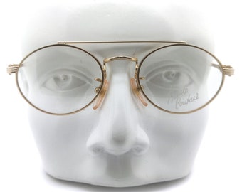 Alta Costura de la década de 1980 071 Marco de gafas ovaladas vintage // Nuevas gafas de diseñador de stock antiguo