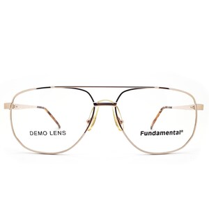 Vintage Fundamental Gold # 3 80er Brillengestelle Brillengestelle 1980er Jahre Designer Brillengestelle