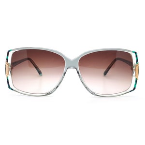 Vintage Haute Couture 80s Sunglasses: Square Frame, Brown Gradient Lens