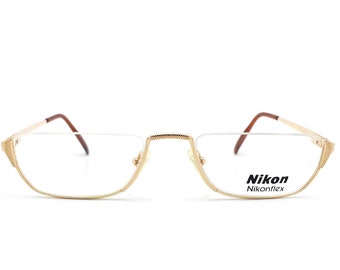 Vintage Nikon Titanium Eyeglasses Frame Gold Tone NC51 Eye Wear Glasses Vintage Nikon Titanium Eyeglasses Frame Gold Tone NC51 Eye  main image 4