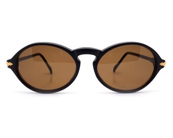 Vintage MINARELLI Black Oval Sunglasses – 60s Mod Italian  display picture 1