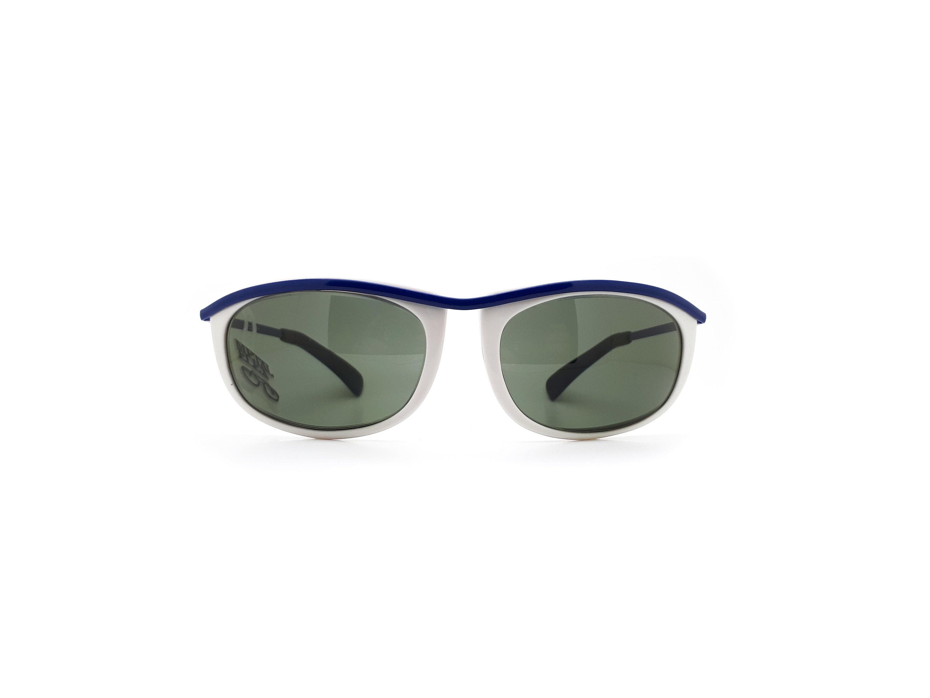 Lunettes de soleil vintage Metal Flex Cortina bleu et blanc des