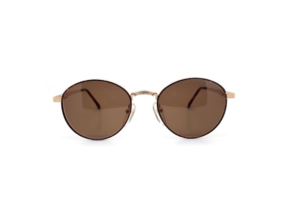 Vintage Round 90s Sunglasses, Escort 411 Red Torto
