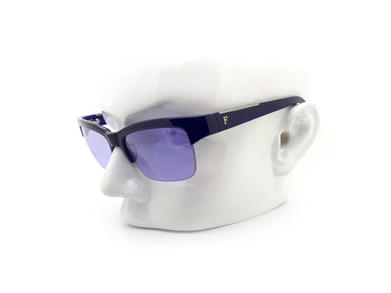 Vintage Gianfranco Ferre Purple Rectangle Sunglasses, 1990s  display picture 1