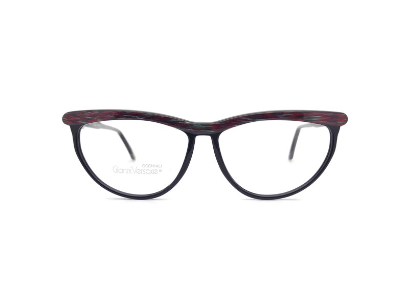 Vintage Gianni Versace 488 Col 936 Cat Eye Glasses Frames // 1990s New Old Stock Designer Eyeglasses image 2