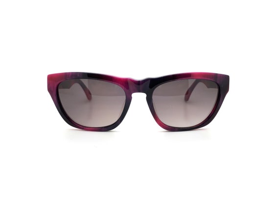 Vintage Enrico Coveri Sunglasses MOD.769 221 Brown Round Frames with Pink Lenses Vintage Cebe Sunglasses Red Pink Round Frames with Brown  main image 4