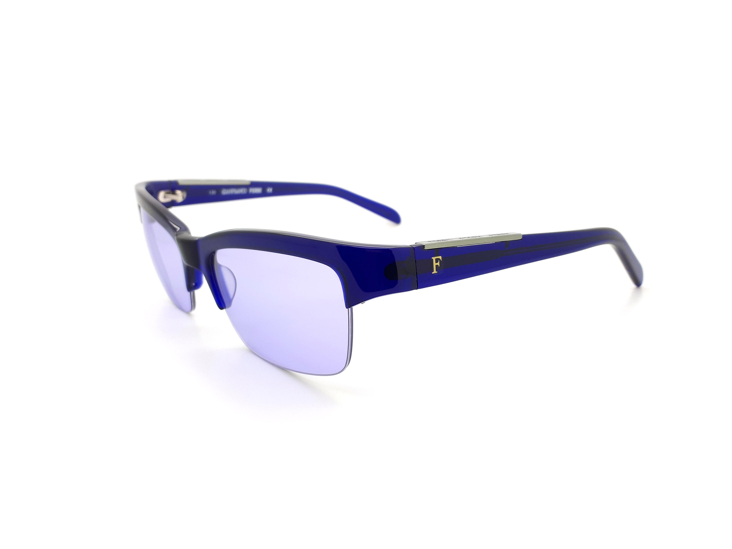 Vintage Gianfranco Ferre Purple Rectangle Sunglasses, 1990s  display picture 3