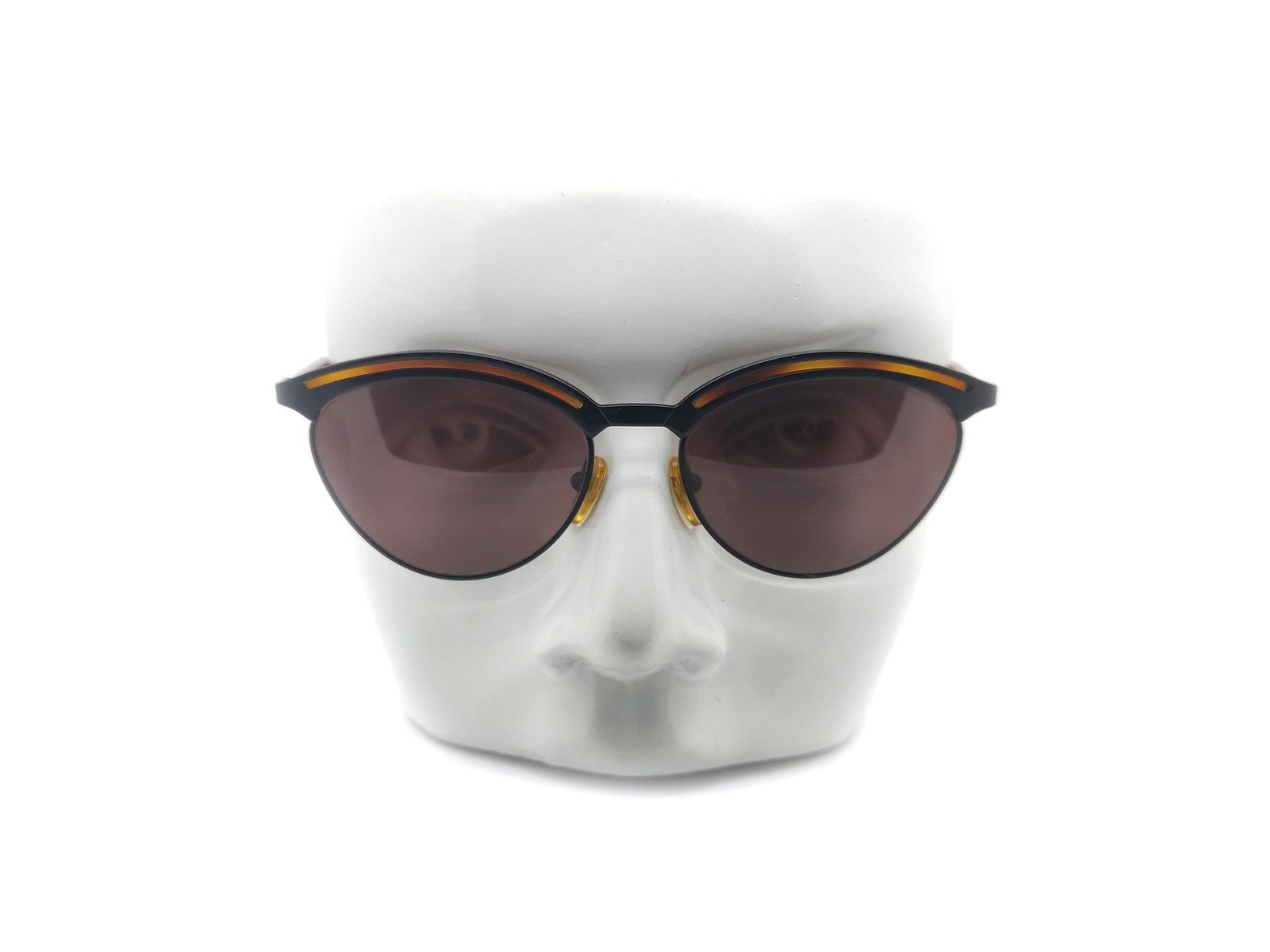 Lunettes Vintage Enrico Coveri 323 Multicolore Or - Monture Ovale Métal - Neuf Sans étiquette