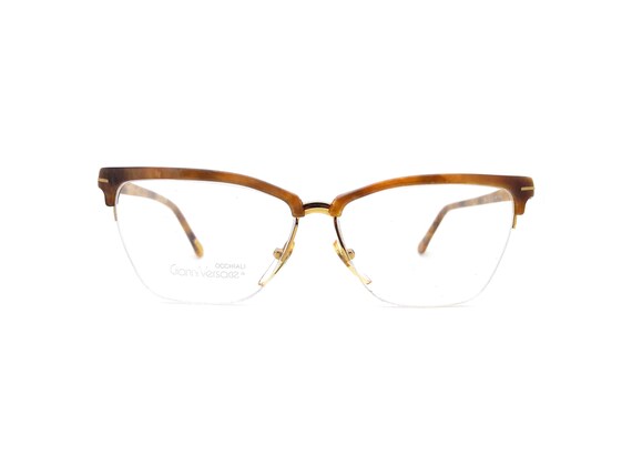 1980s Gianni Versace Vintage Clubmaster Glasses F… - image 3