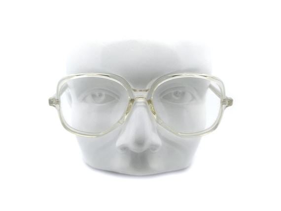 Rare Anglo American Mod 146 5220 Clear Eyeglass Frames England Vintage Collectib Vintage Anglo American Optical Gold M85 Flip Top Italian  main image 4