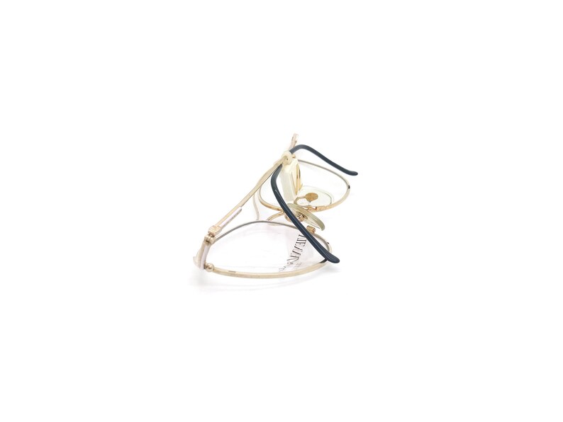 Vintage ViennaLine 1452 47 80s Glasses Frames New Old Stock Designer Eyeglasses 20Ct Gold Plated
