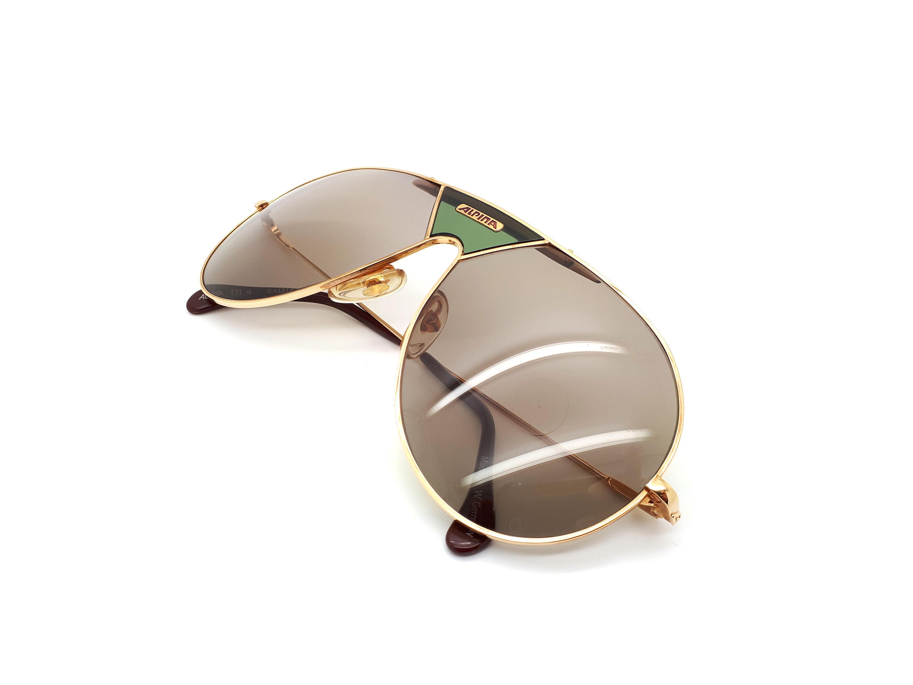 Vintage Alpina TR4 Miami Vice Aviator Sunglasses // 1980s NOS