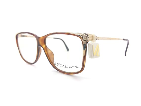 Vintage ViennaLine 1452 47 80s Glasses Frames New Old Stock Designer Eyeglasses 20Ct Gold Plated