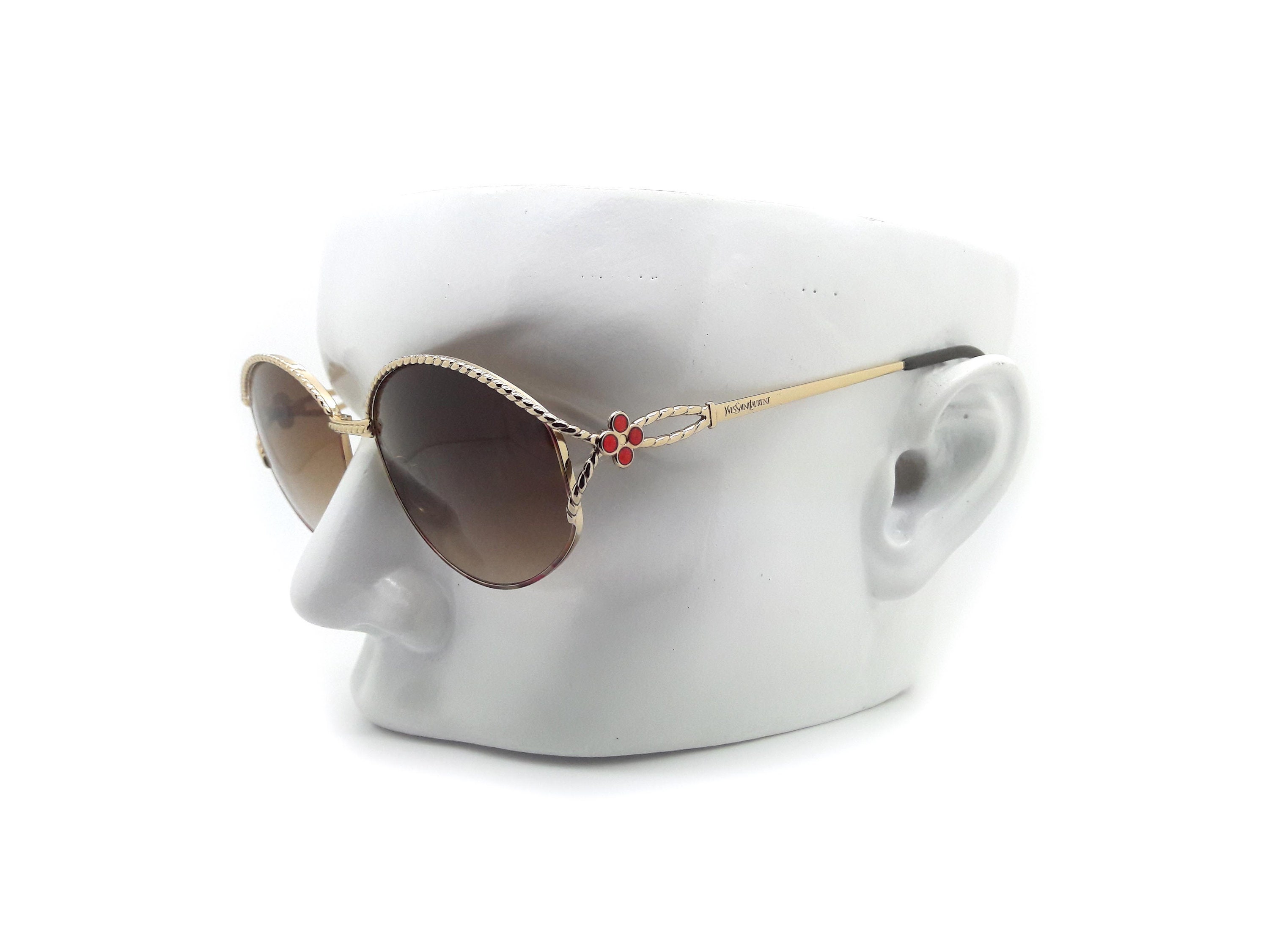 Vintage Yves Saint Laurent 4059 Y252 80s Sunglasses // 1980s