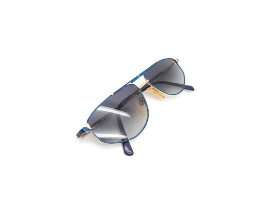 Vintage Century O6 667 80s Blue Aviator Sunglasses