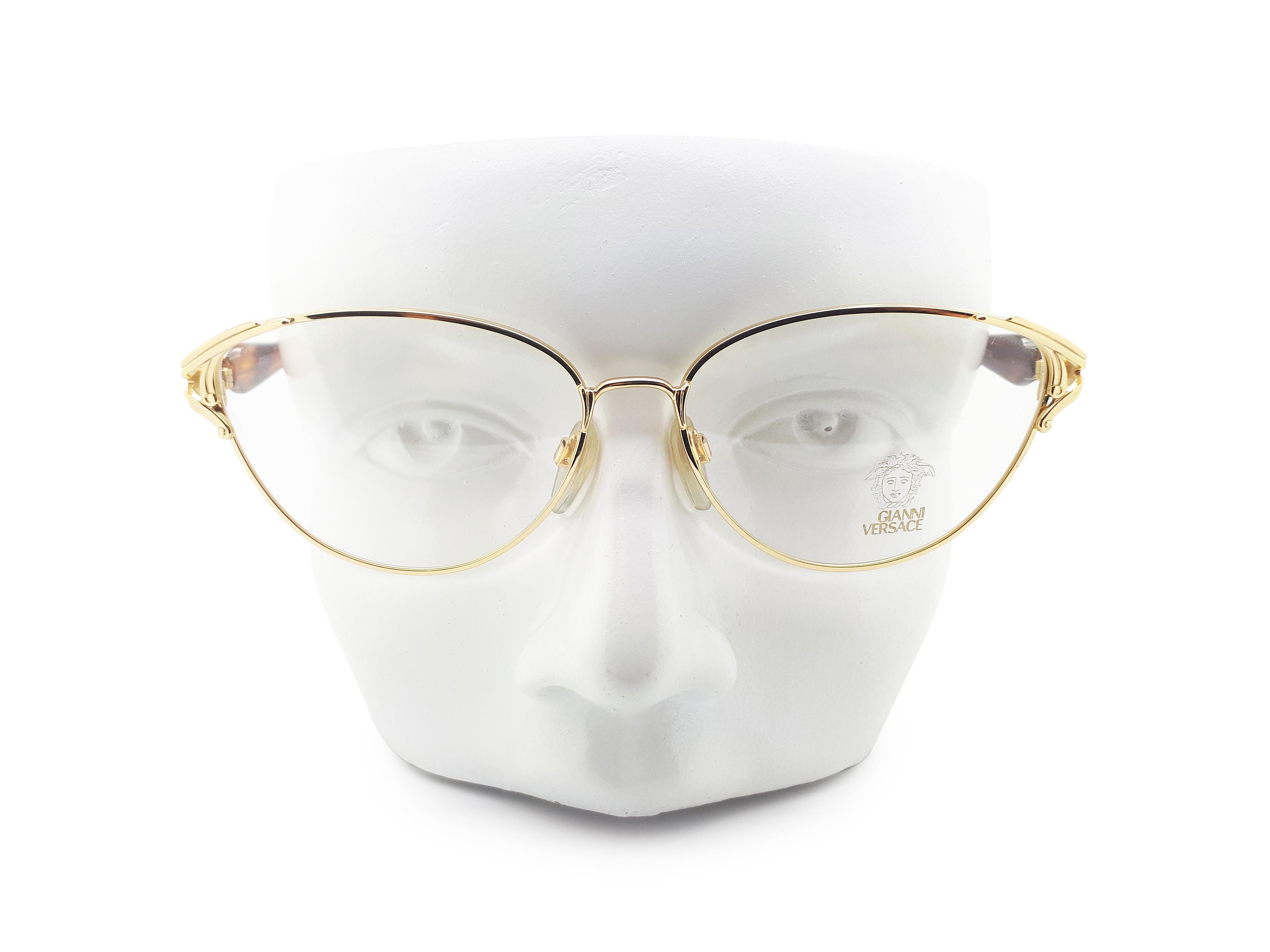 Vintage Gianni Versace Gold Metal Eyeglasses Frames 1980s - Etsy