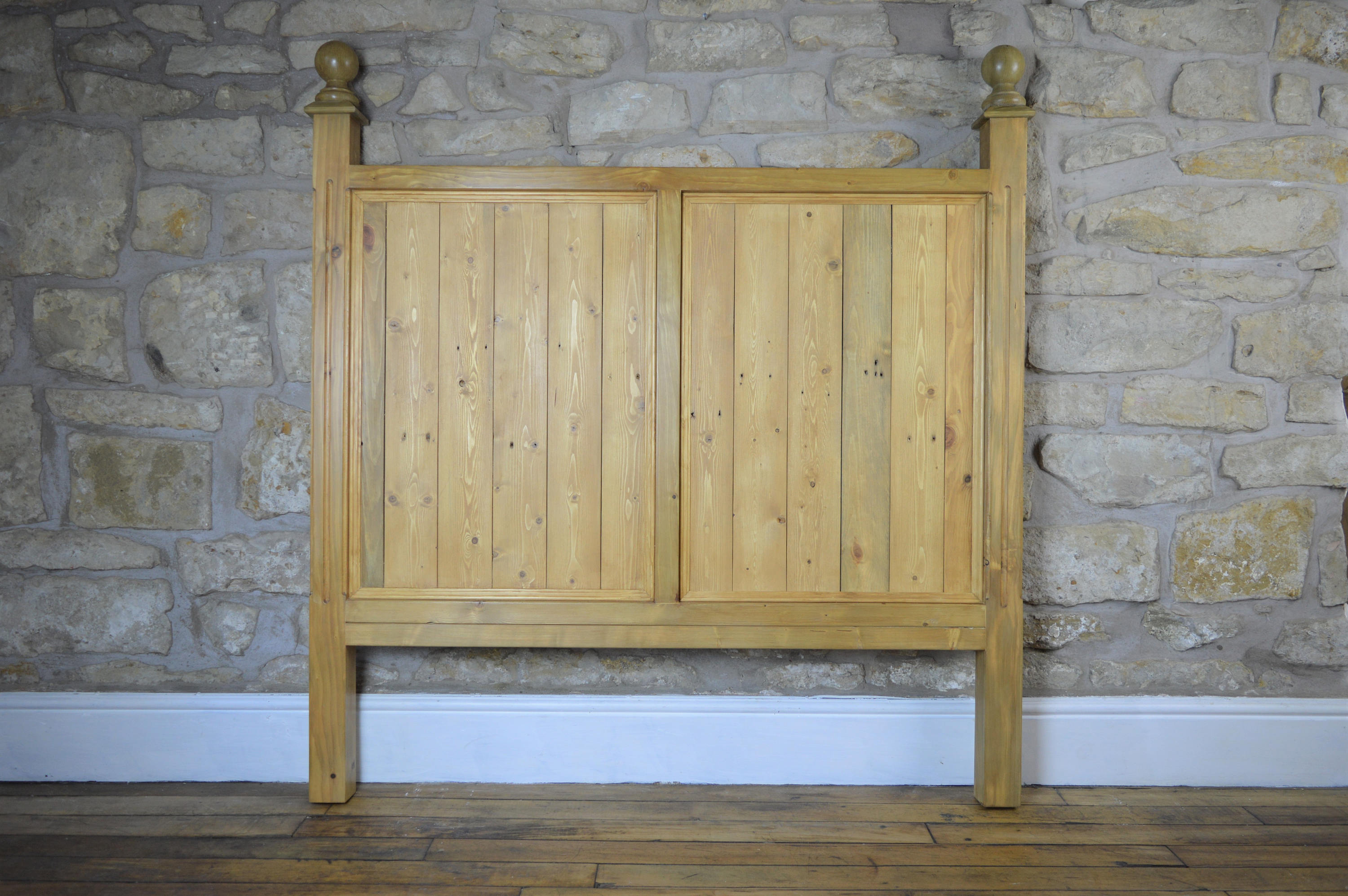 Rustic handmade chunky reclaimed wood double headboard Etsy