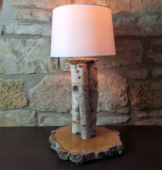 birch table lamp