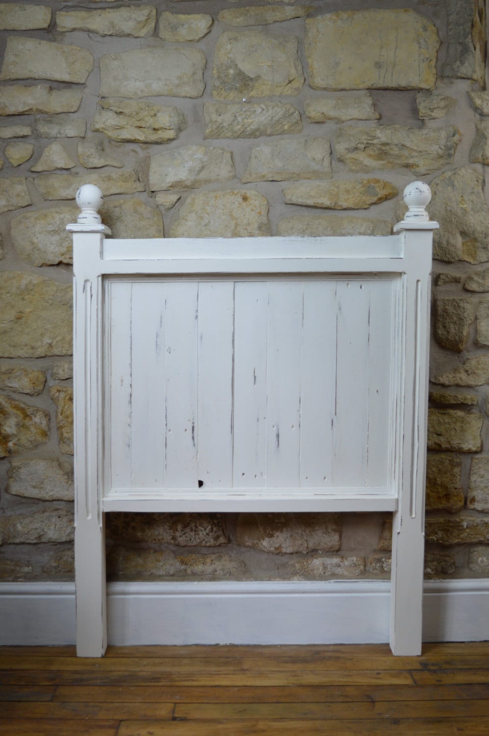 White Handmade Single Headboard Chunky Wooden Headboard Etsy UK