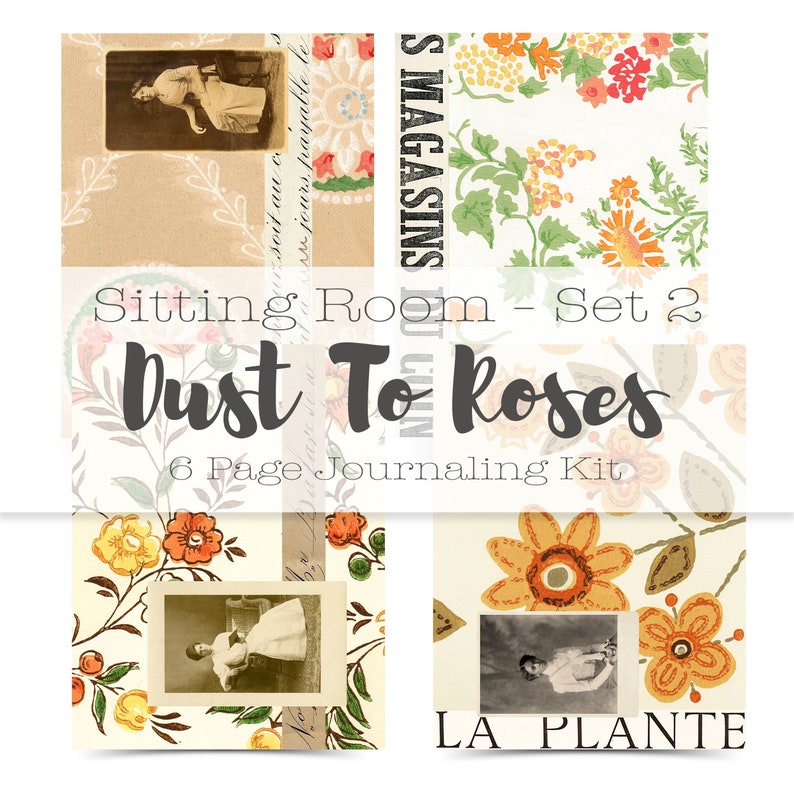 Vintage Wallpaper Inspired Sitting Room 2 // Antique Wallpaper