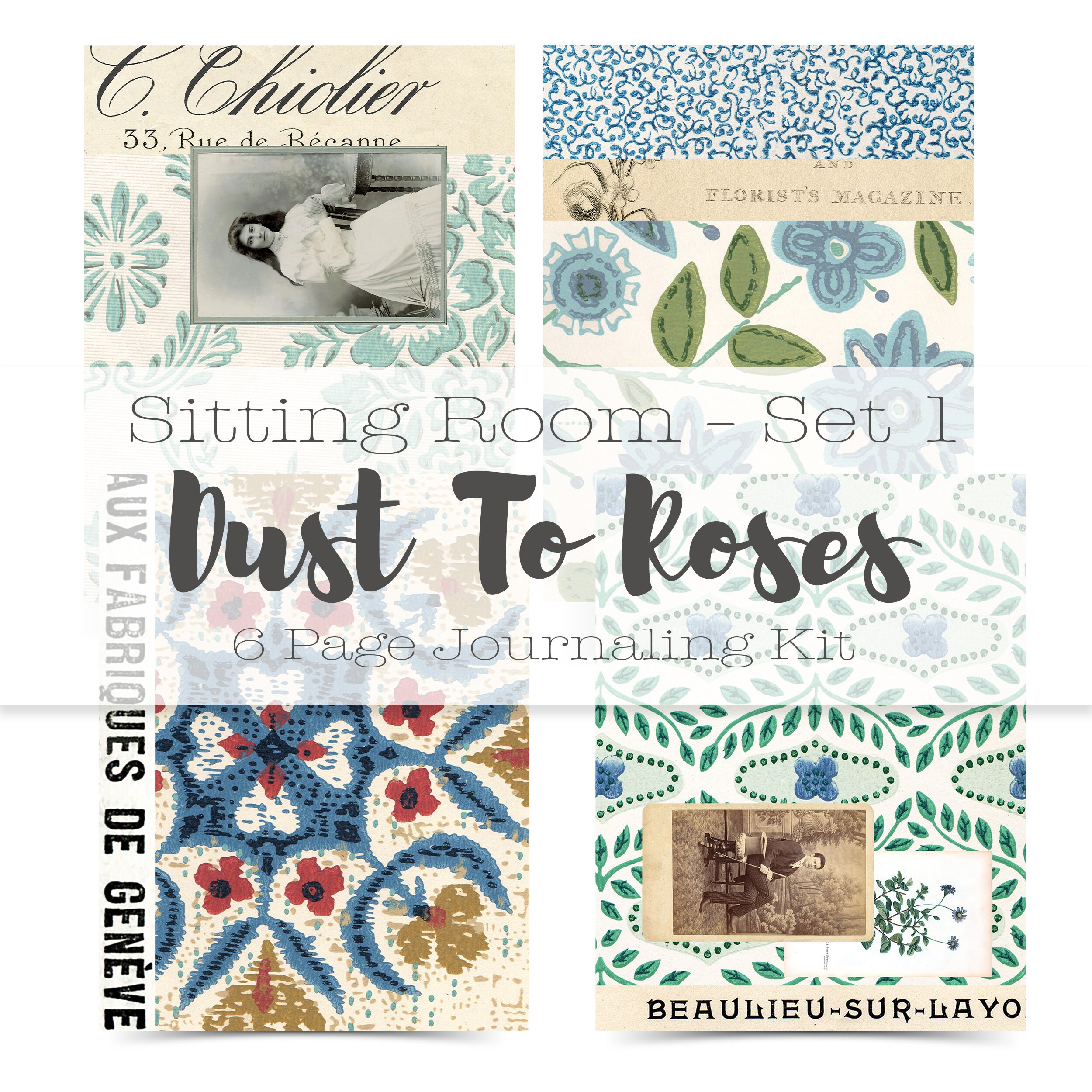 Vintage Wallpaper Inspired Sitting Room 1 // Antique Wallpaper