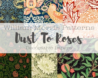 William Morris Muster / / digitaler Download / / botanische dekorative Papiere / / Vintage Papiere / / Junk Journaling / / Kunst Journaling