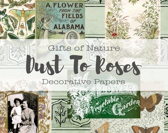 Botanical Decorative Papers: Vintage Floral Ephemera Gifts of Nature (Digital Download)
