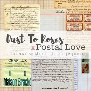 Journal with Me: the Papers // Dust to Roses x Postal Love Collection // Travel Journaling Ephemera // Paper Supplies // Luxembourg