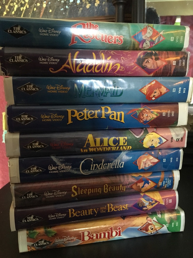 Black diamond VHS Disney movie lot Etsy