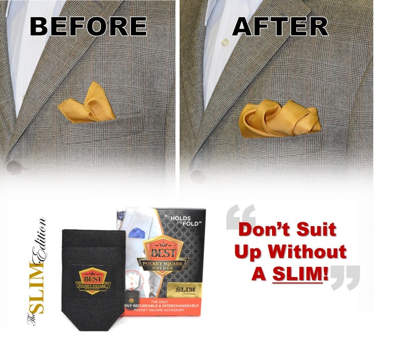 SLIM Edition Best Pocket Square Holder as Seen on Shark Tank Etsy