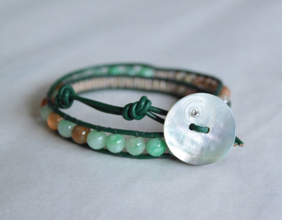 Chan Luu Style Green Wrapped Bracelet - Etsy