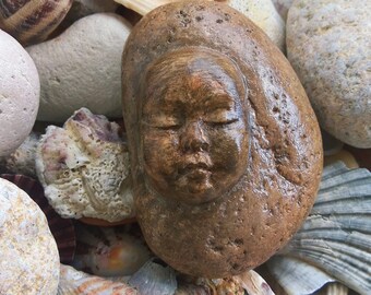 Baby Buddha stone, ooak inner child statue