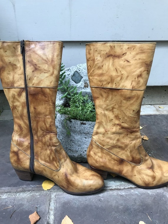 Womens Vintage Mod Leather Boots