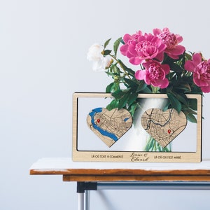 Cadeau Map personnalisé mariage, anniversaire de mariage et St Valentin.
