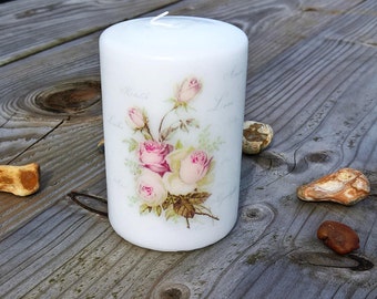 Decorated gift candle, Romantic gift candle, Housewarming gift candle, Best friend gift candle, Wedding decor candle